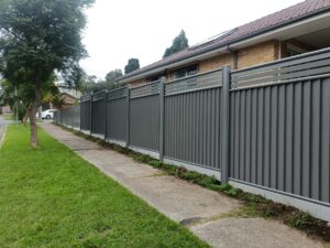 A premium lapped and capped colorbond boundary fence built by fencing contractors in Melbourne