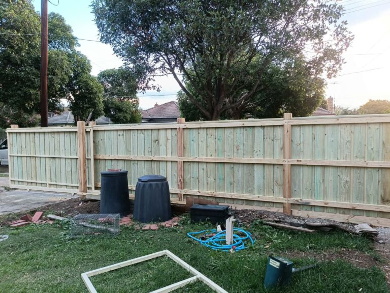 Treated pine fencing project in Melbourne