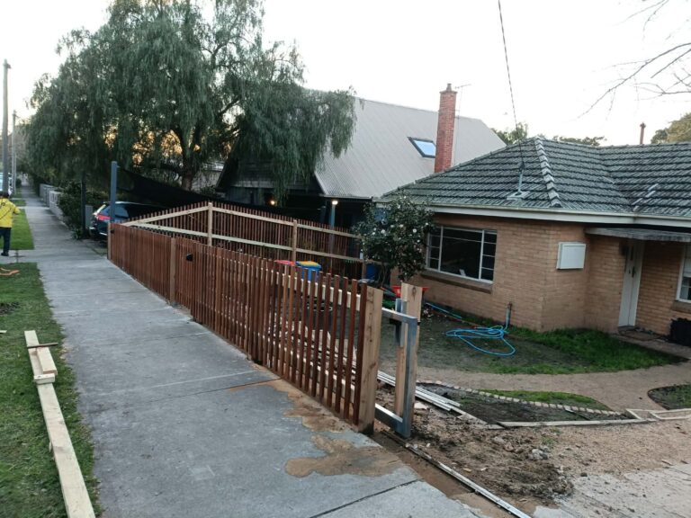 Timber fencing project in Melbourne